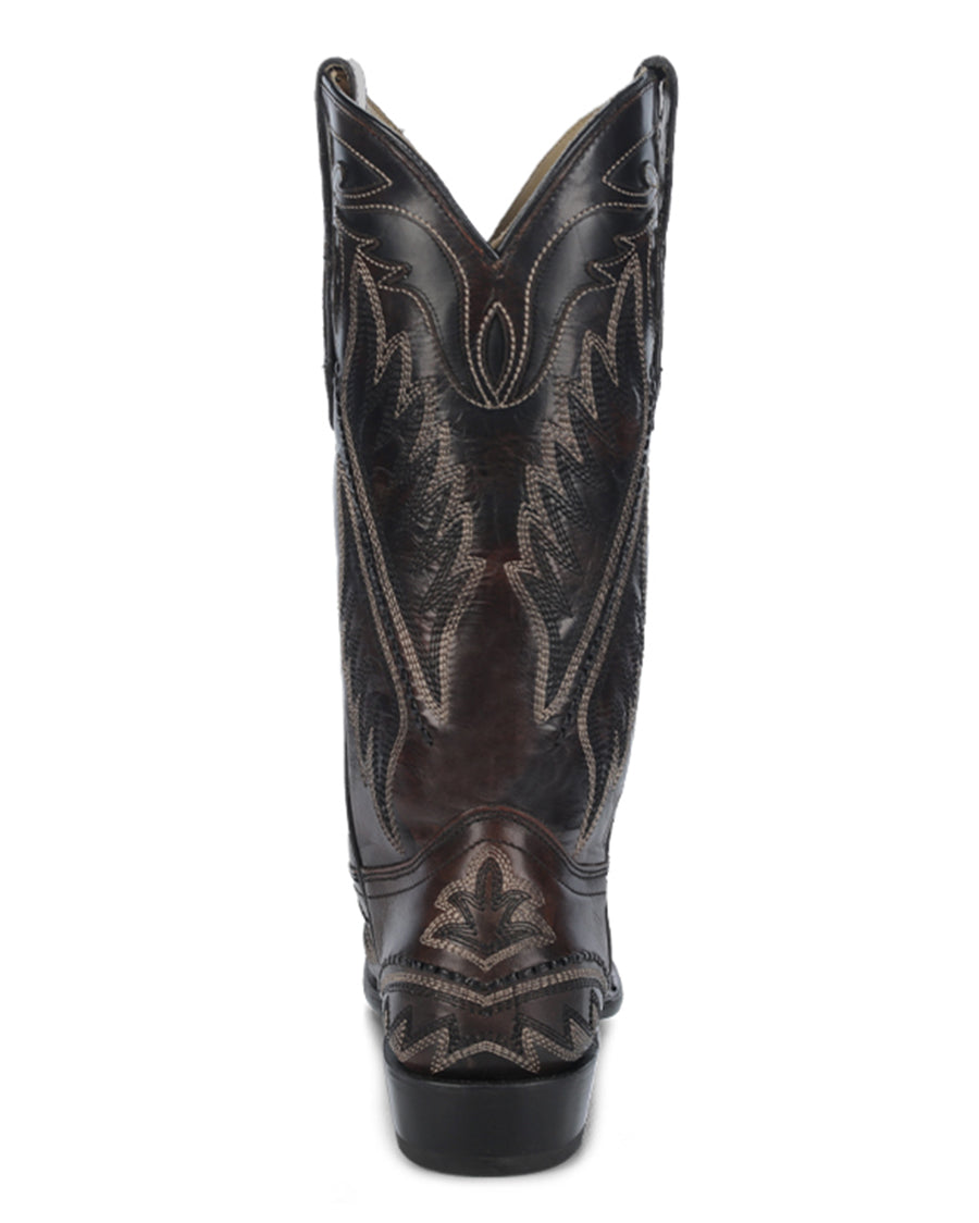 Men's Woven Inlay Embroidered Western Boots