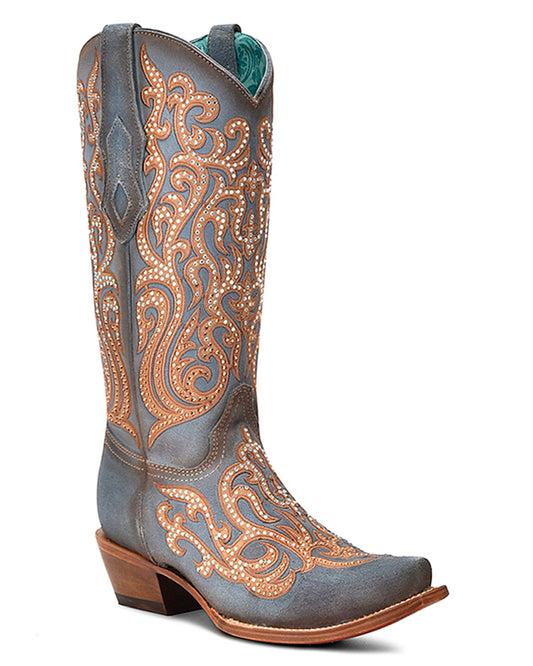 Women's Crystal Overlay Western Boots