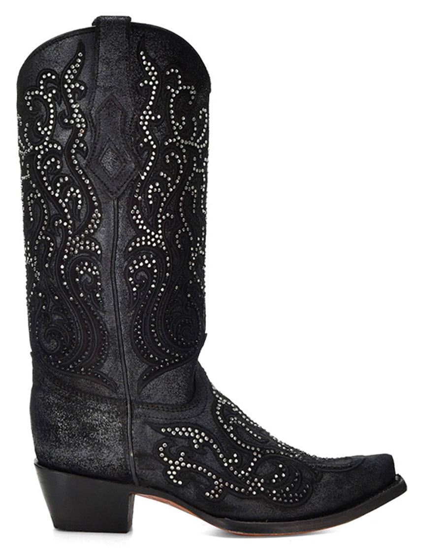 Women's Embroidery & Crystals Western Boots