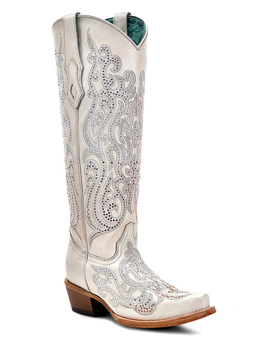 Women's Overlay & Crystals Tall Top Western Boots