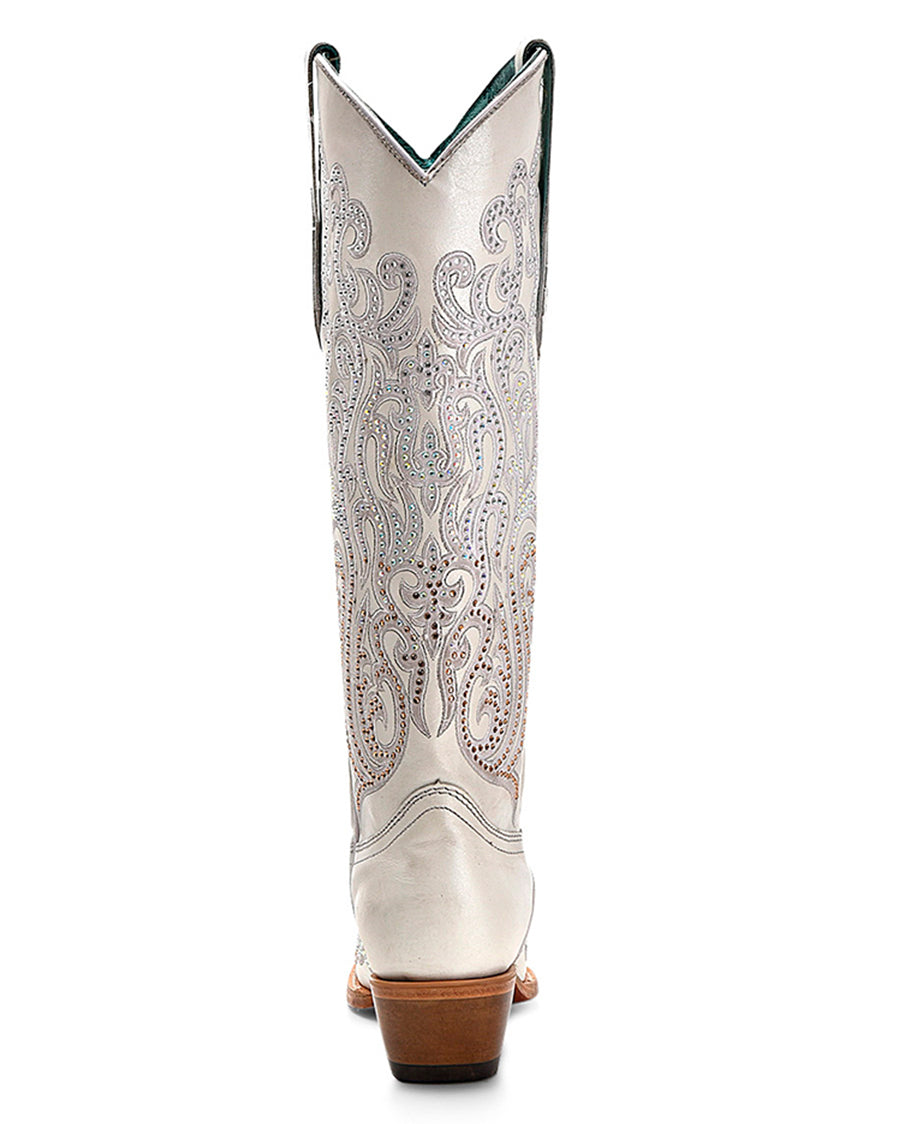 Women's Overlay & Crystals Tall Top Western Boots