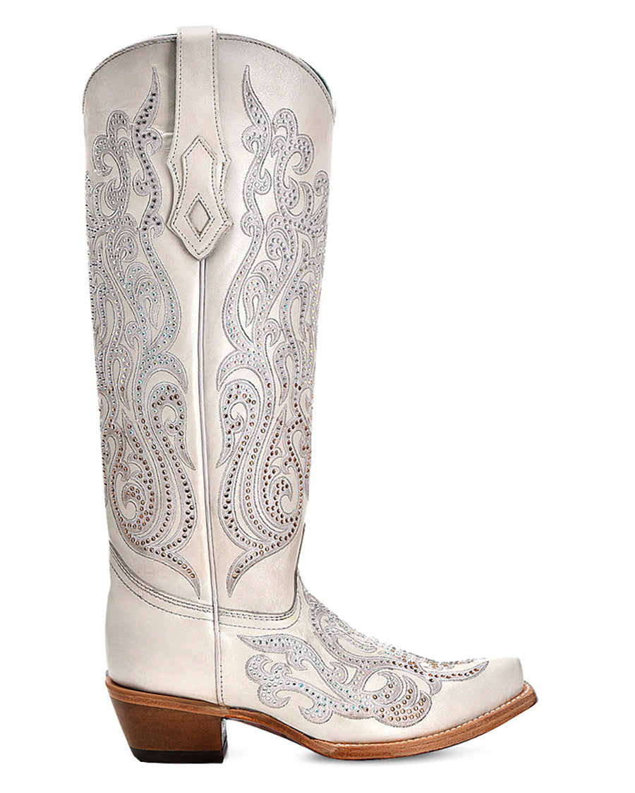 Women's Overlay & Crystals Tall Top Western Boots