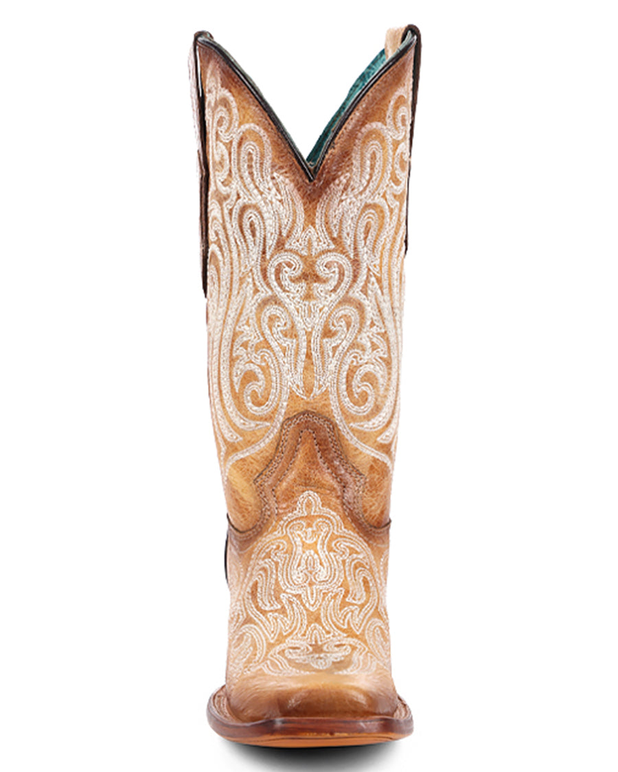 Women's Luminescent Embroidery Western Boots