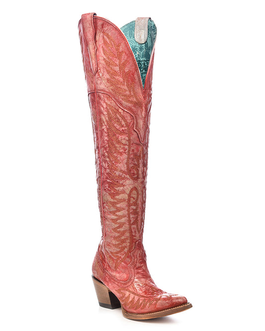 Women's Distressed Embroidered Tall Top Western Boots