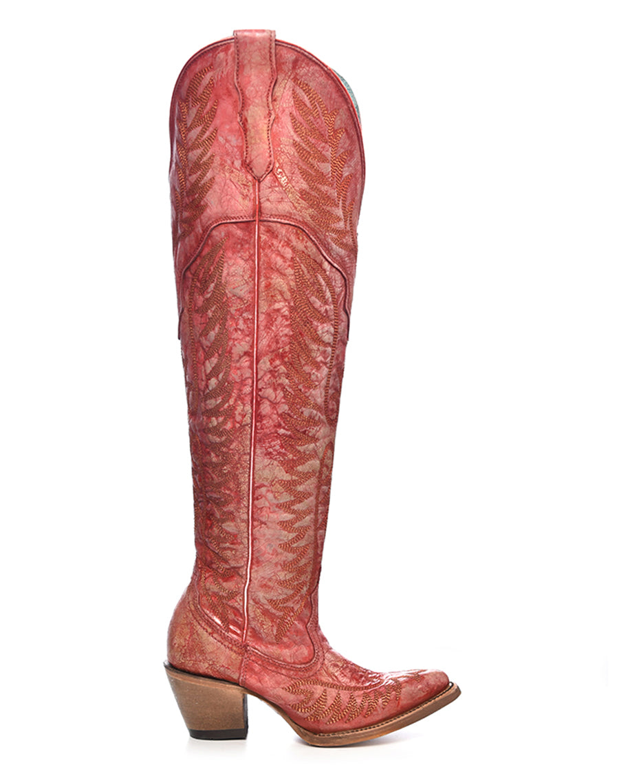 Women's Distressed Embroidered Tall Top Western Boots