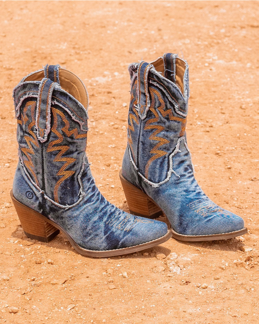 Denim boots womens fashion