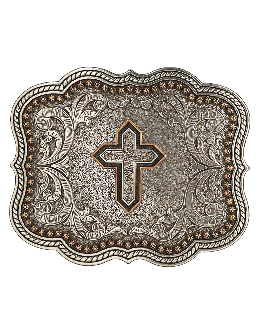 Scalloped Cross Belt Buckle