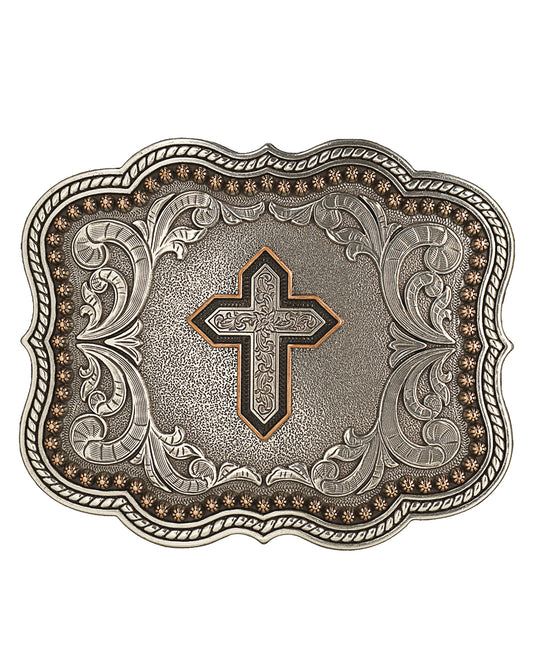 Scalloped Cross Belt Buckle