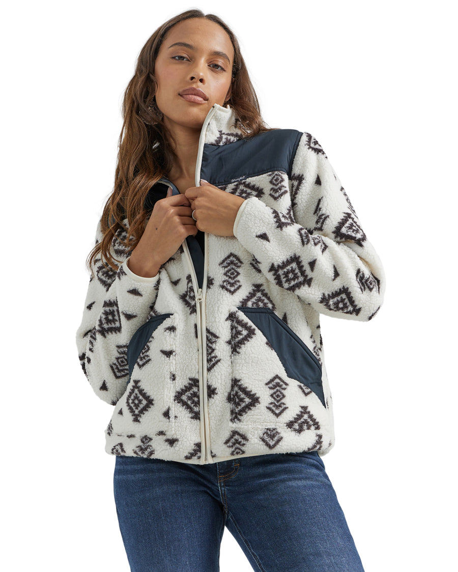 Women's Retro Western Vintage Sherpa Pullover