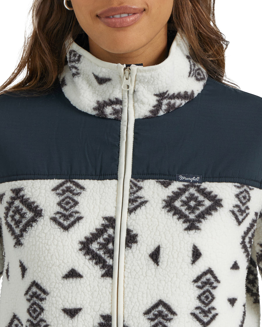 Women's Retro Western Vintage Sherpa Pullover