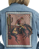 Women's Rodeo Poster Denim Western Snap Shirt