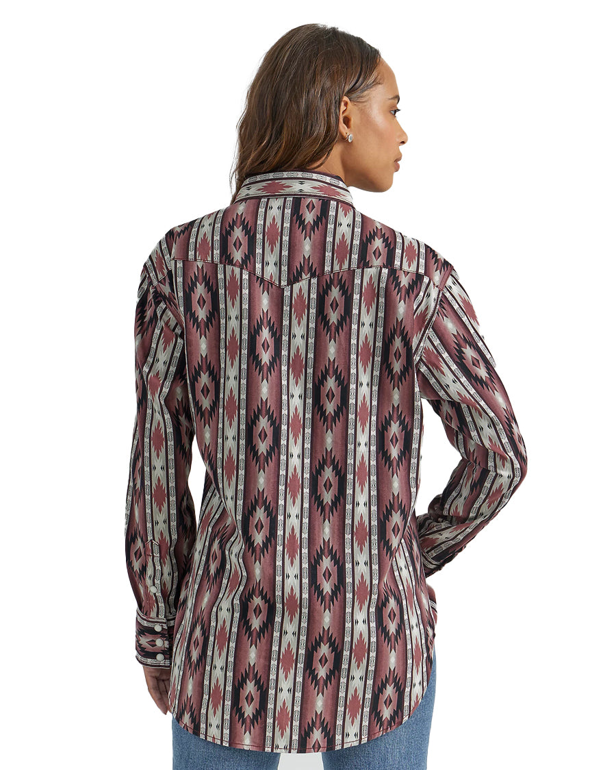 Women's Checotah Boyfriend Western Snap Shirt