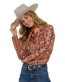 Women's X Lainey Wilson Chestnut Checotah Long Sleeve Shirt