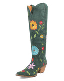 Women's Flower Power Suede Western Boots