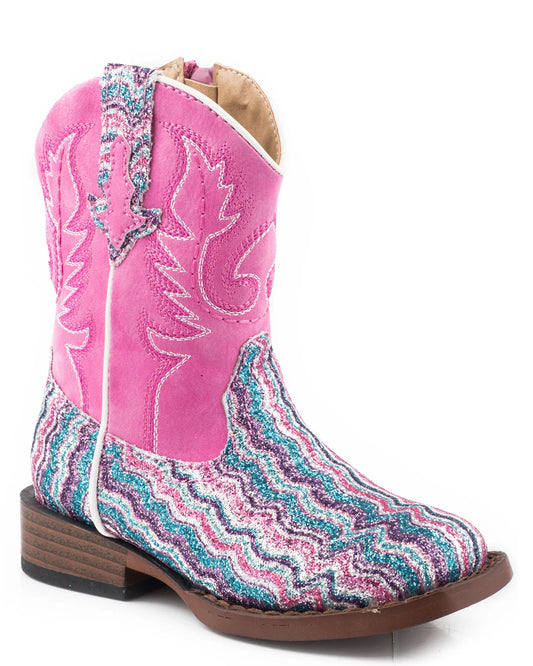 Toddlers' Glitter Waves Western Boots