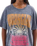 Women's Acid Wash Graphic Oversized Tee