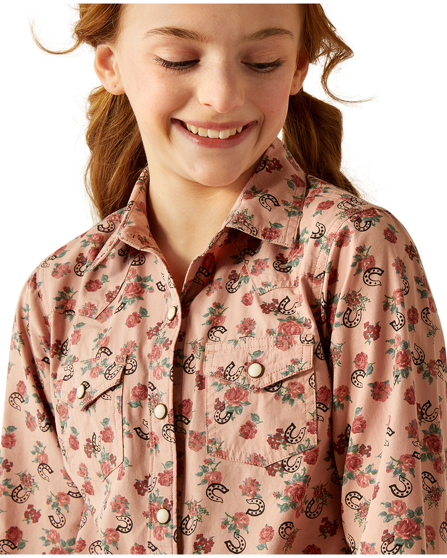 Girls' Flowers N' Horseshoes Shirt