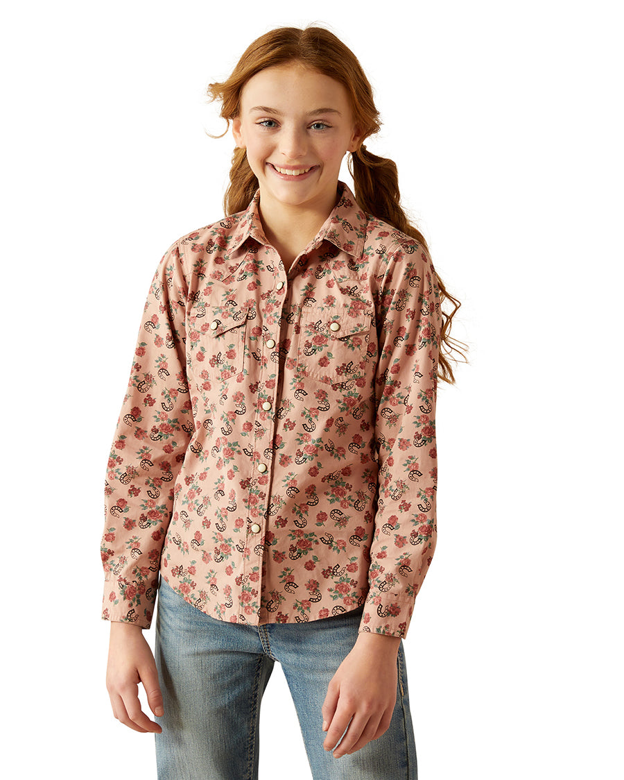 Girls' Flowers N' Horseshoes Shirt