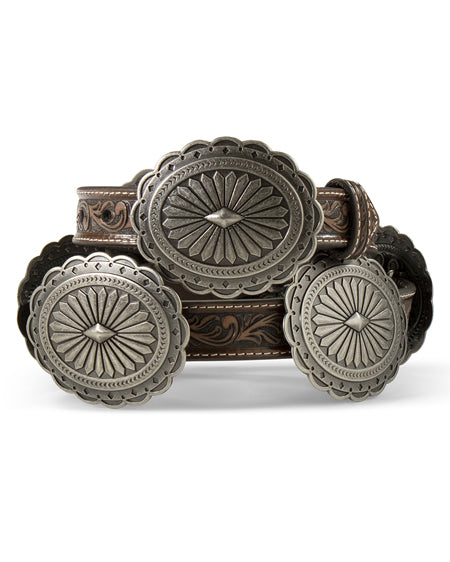 Women's Floral with Conchos Belt