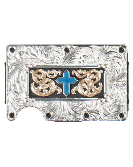 Turquoise Cross Utility Wallet