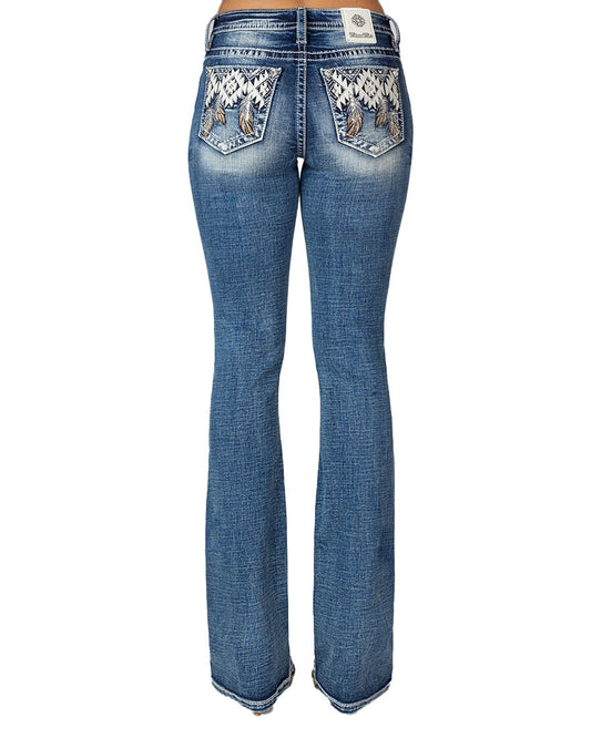 Women's Feather Aztec Jeans