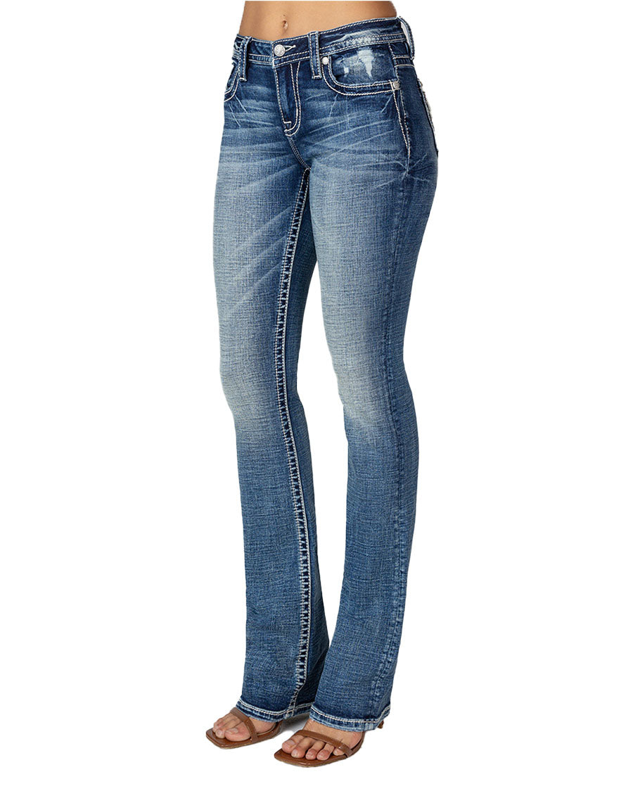 Women's Feather Aztec Jeans