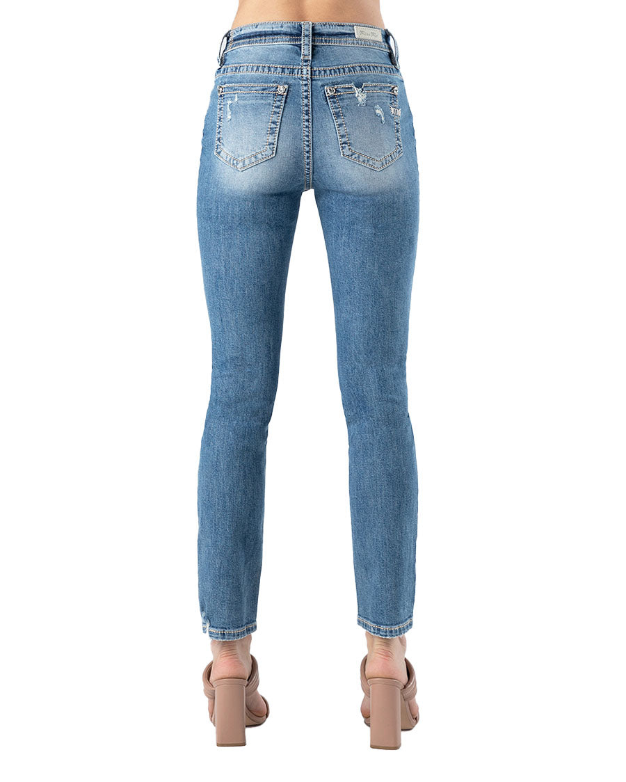 Women's High Rise Slim Straight Jeans