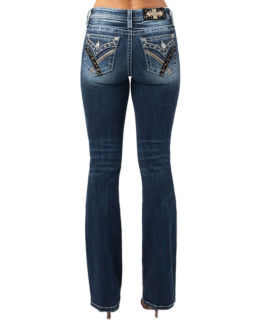 Women's Velvet X Mid Rise Boot Cut Jeans