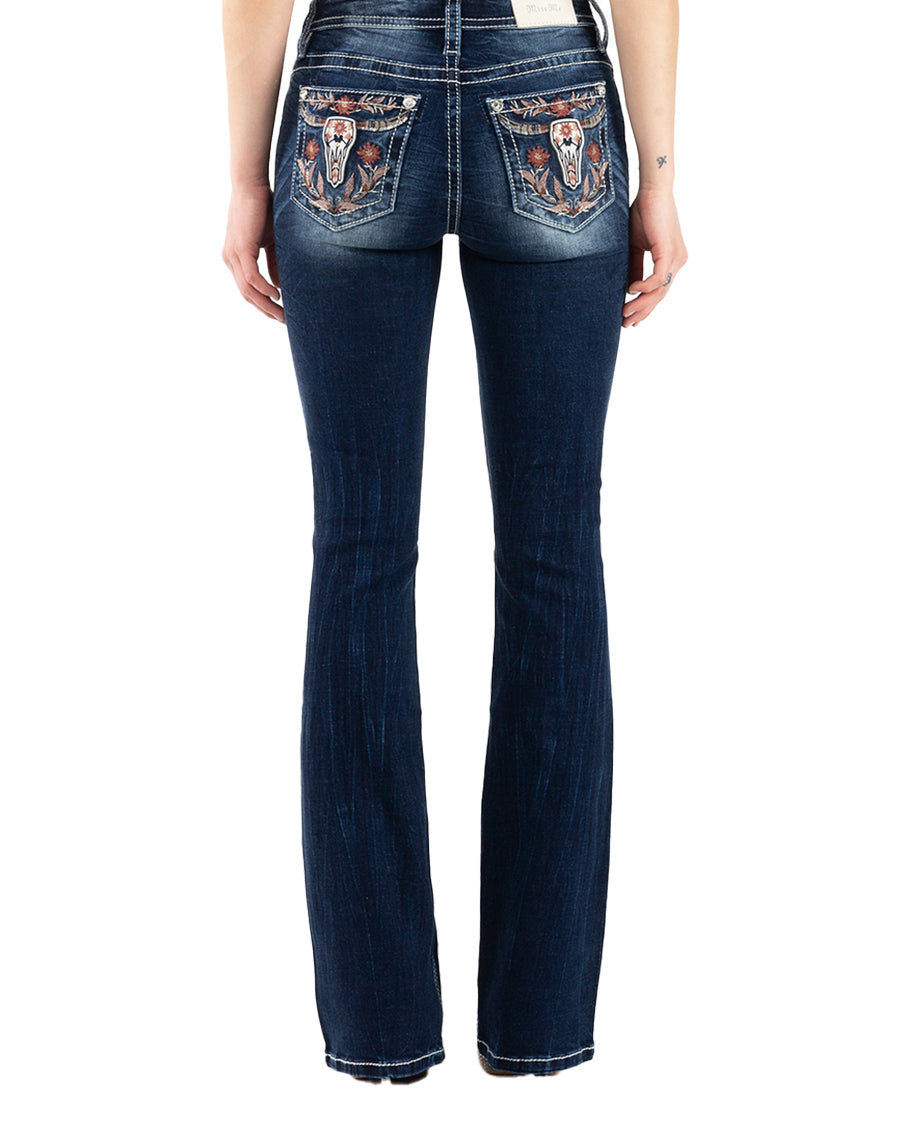 Women's Angelic Steer Boot Cut Jeans