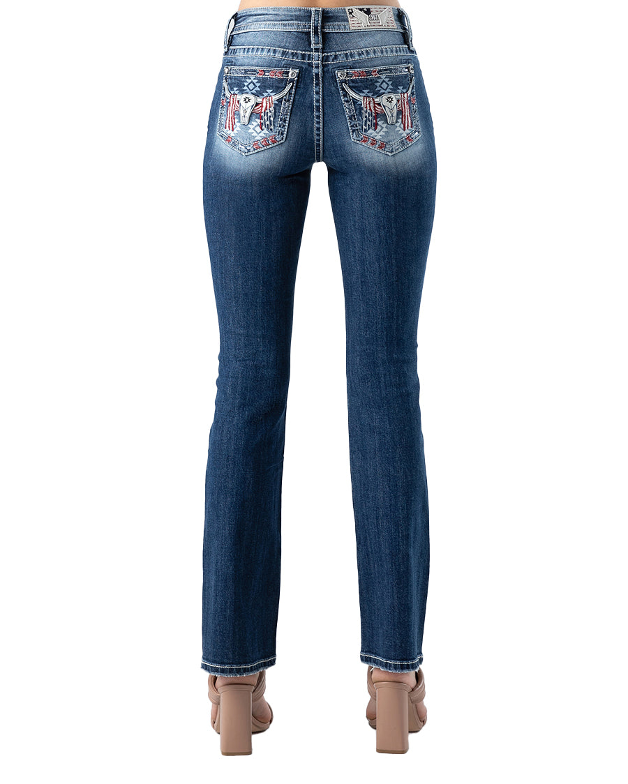 Women's Americana Longhorn Boot Cut Jeans