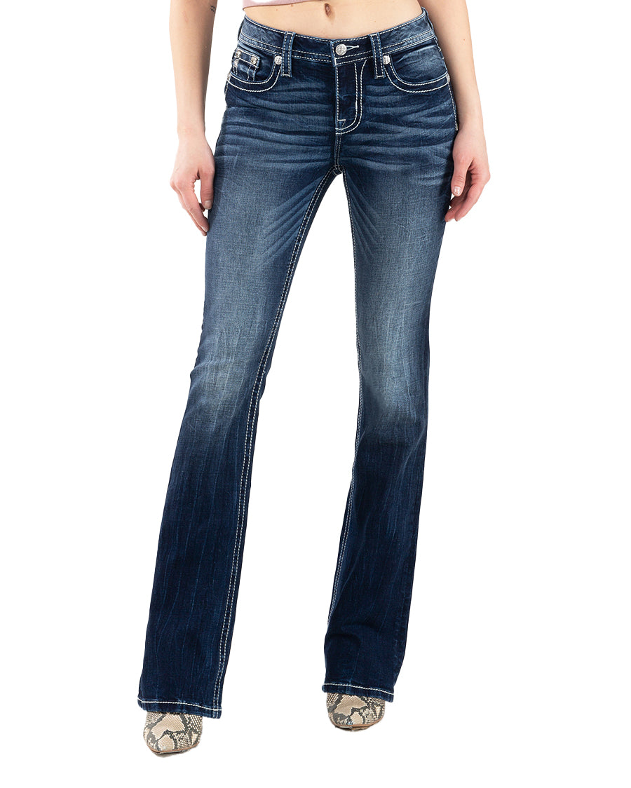 Women's Angelic Steer Boot Cut Jeans