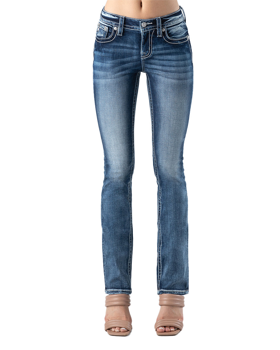 Women's Zig Zag Boot Cut Jeans