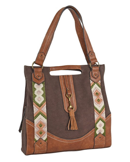 Women's Textured Trim Tote Bag