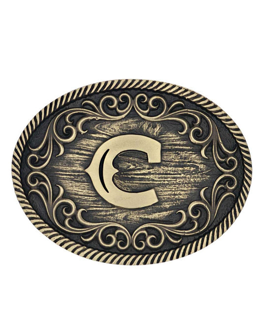 Filigree Initial "C" Belt Buckle