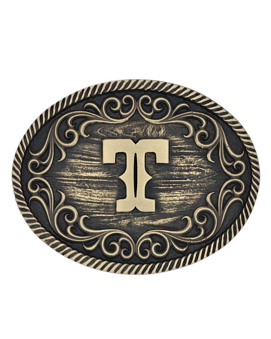 Filigree Initial "T" Belt Buckle