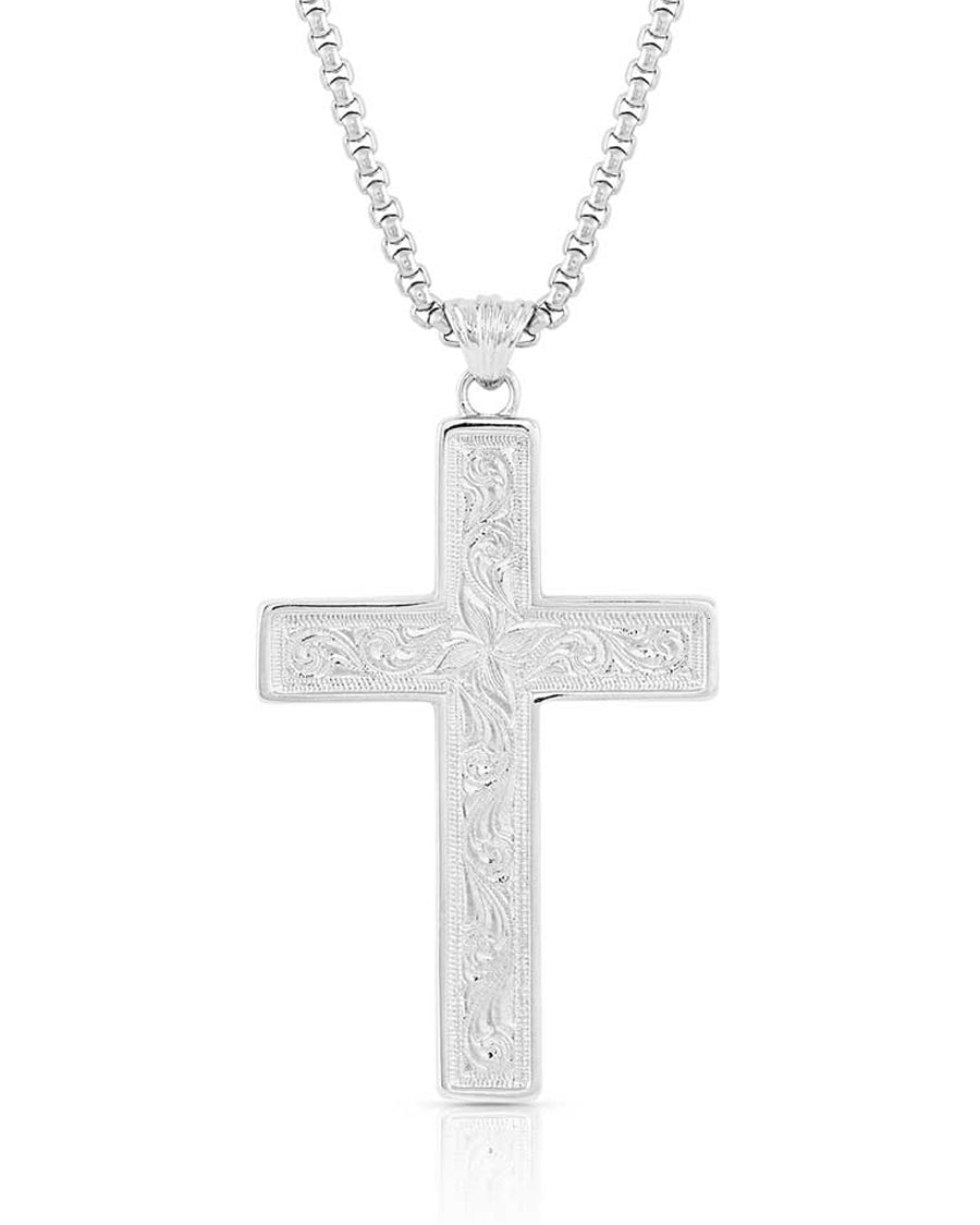 American Legends Block Color Cross Necklace