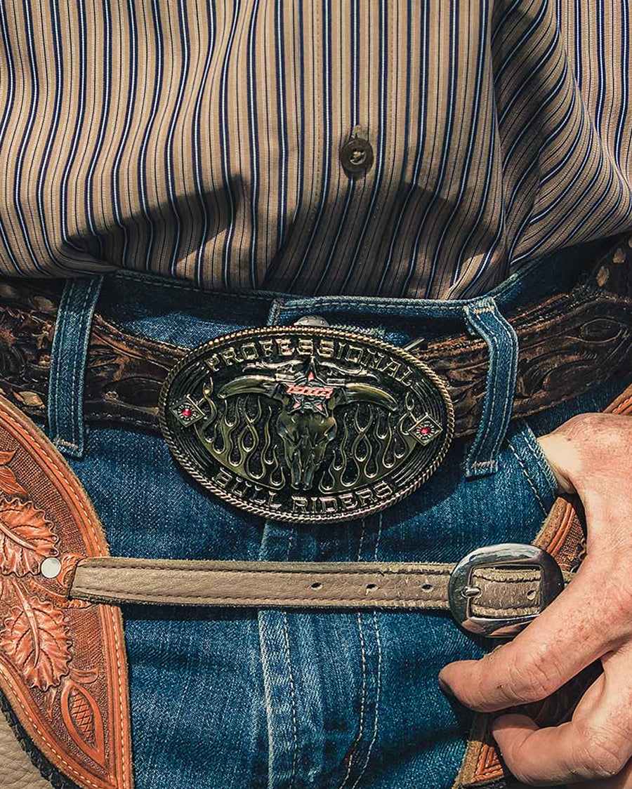 PBR Open Flames Belt Buckle