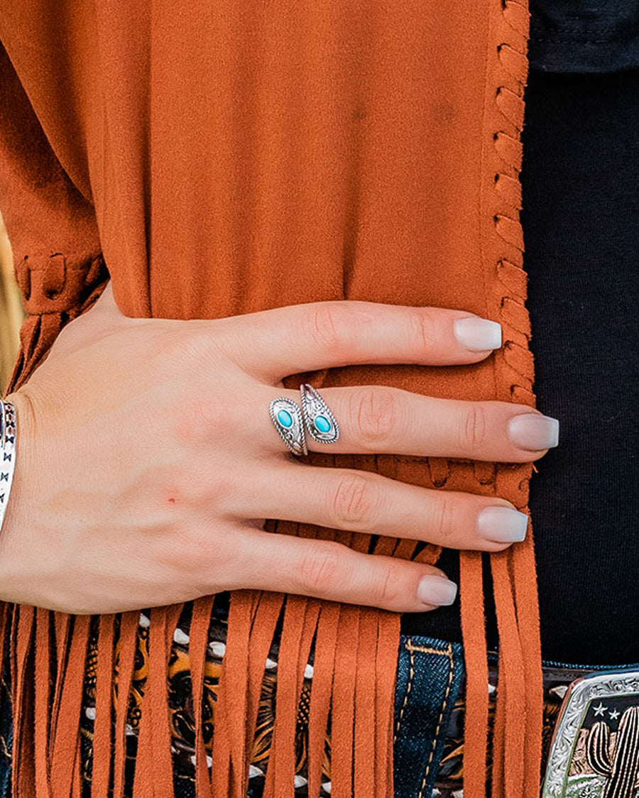 Balancing The Whole Turquoise Open Ring