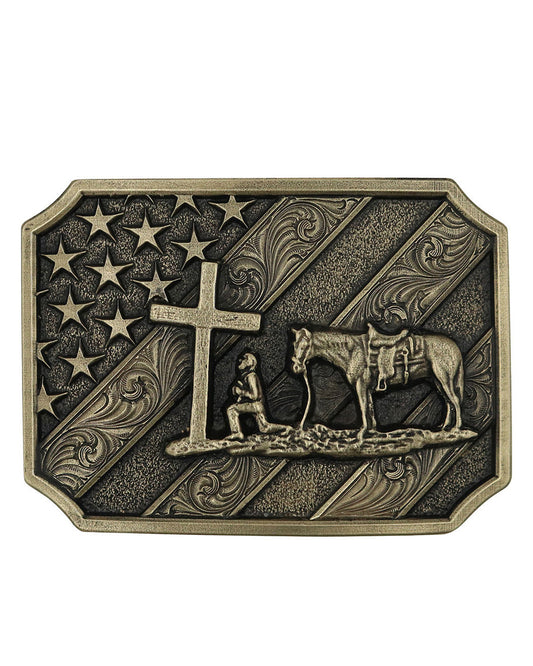 Patriot Christian Cowboy Attitude Belt Buckle