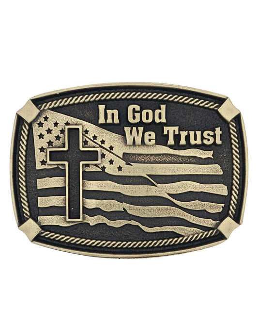 In God We Trust Heritage Attitude Buckle