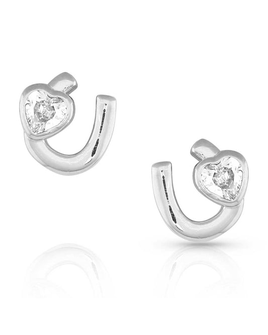 Women's Lucky in Love Horseshoe Earrings