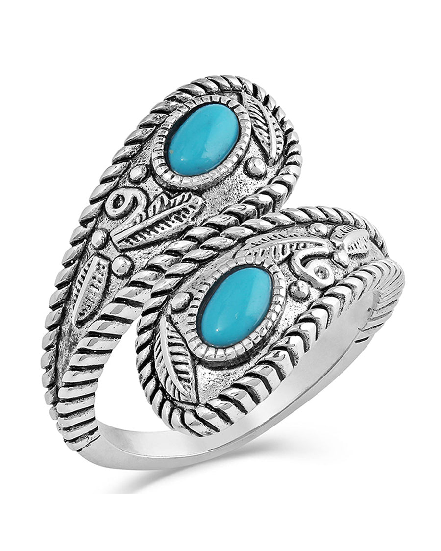 Balancing The Whole Turquoise Open Ring