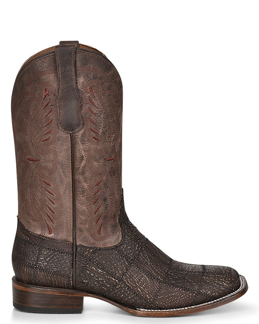 Men's Patchwork & Embroidery Western Boots