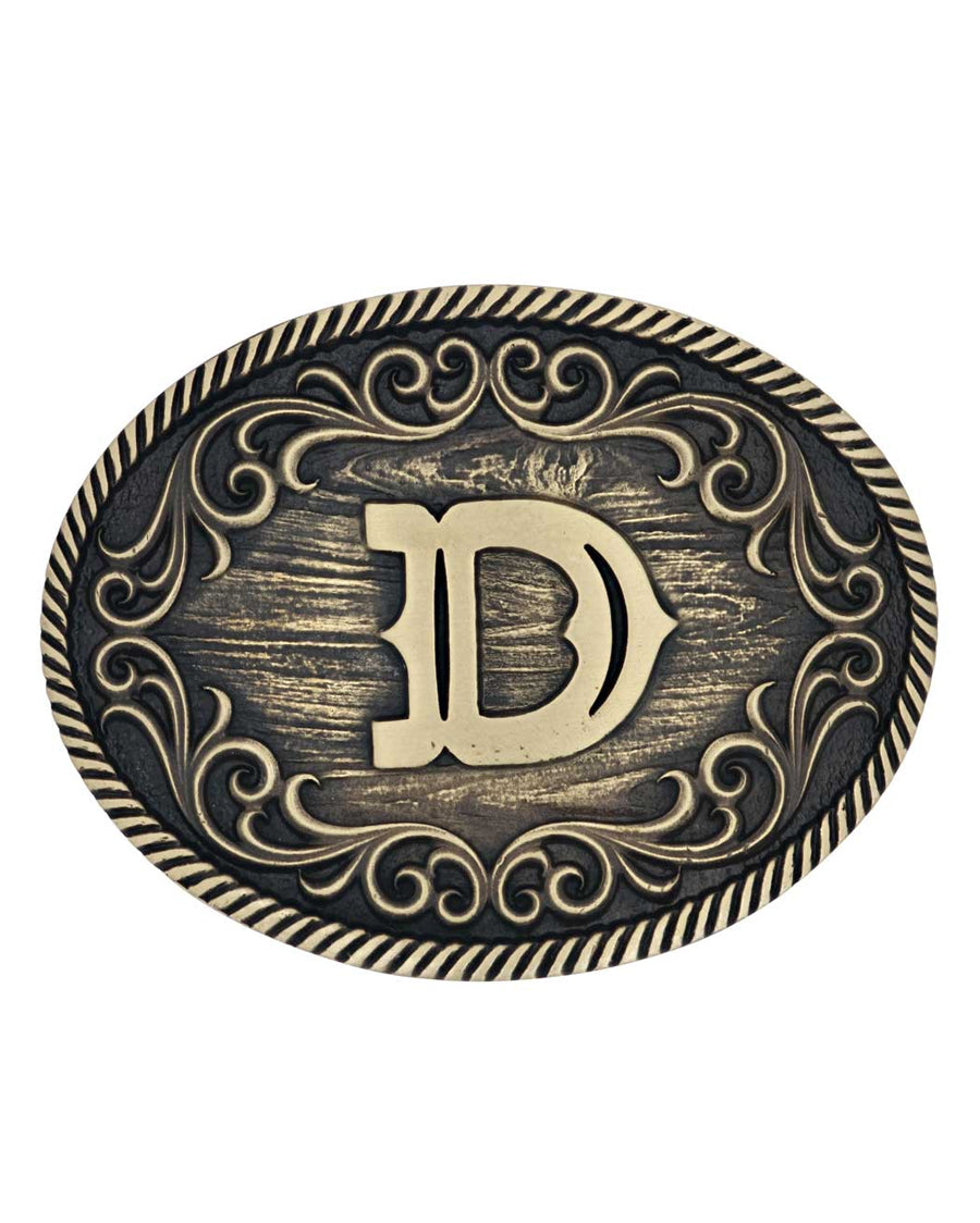 Filigree Initial "D" Belt Buckle