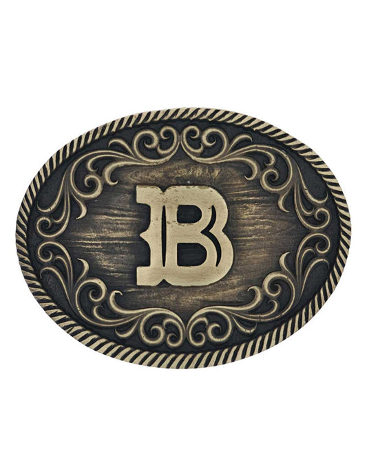 Filigree Initial "B" Belt Buckle