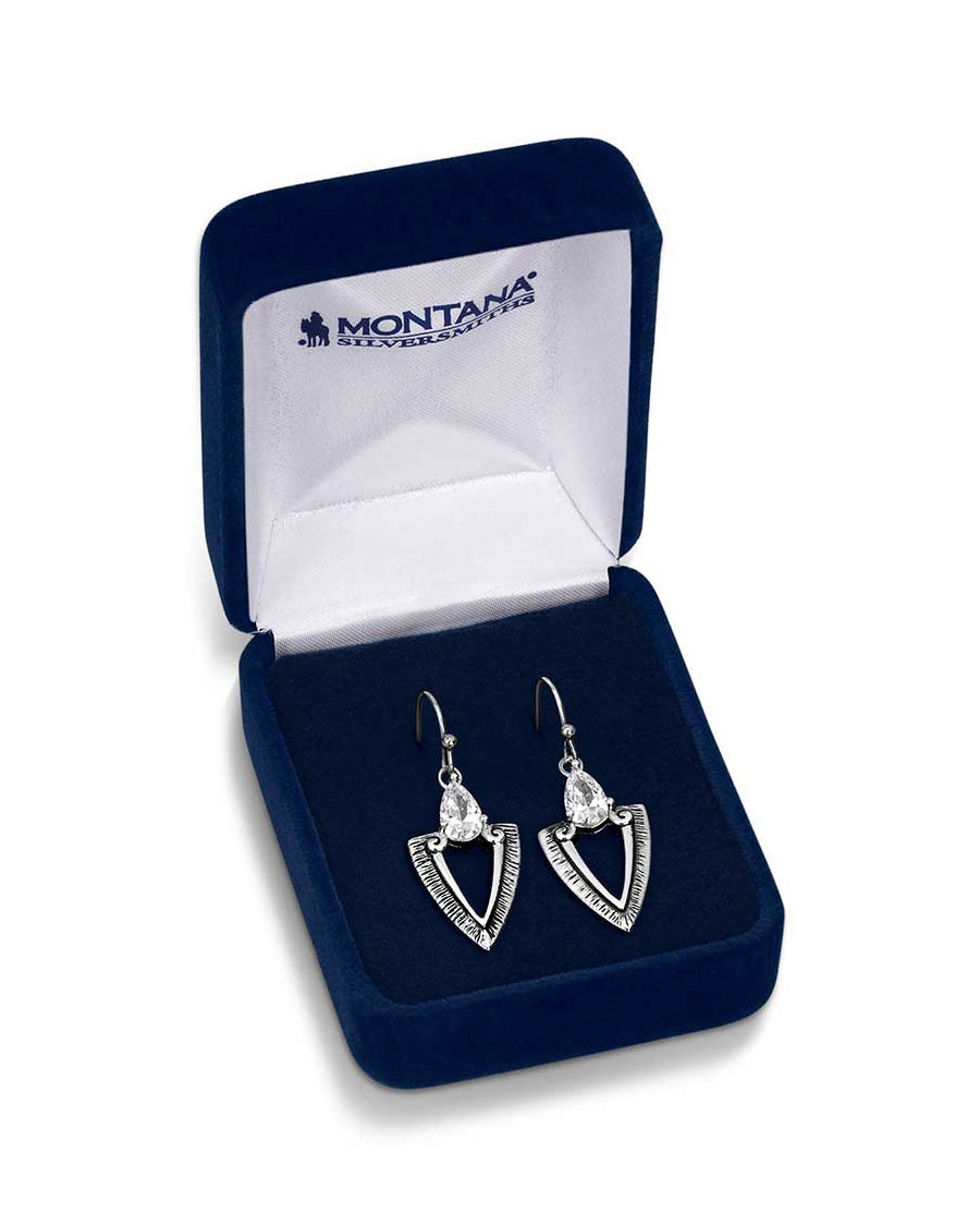 Women's Guided Purpose Crystal Arrowhead Earrings