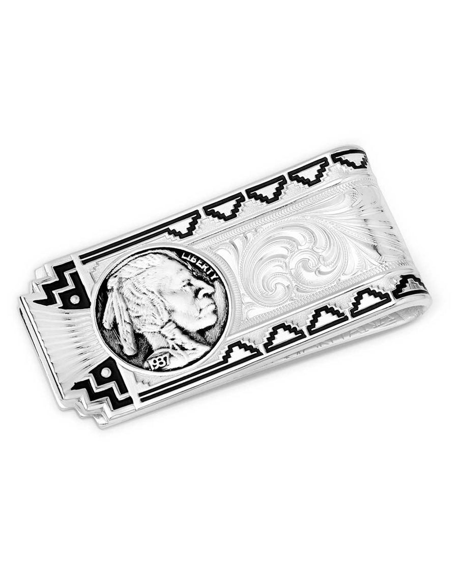 Buffalo Nickel Southwestern Money Clip