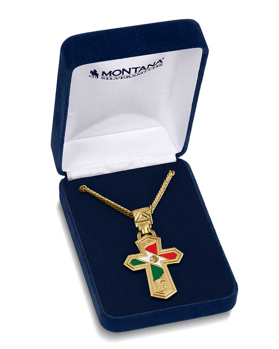 Mexican Pride Cross Necklace