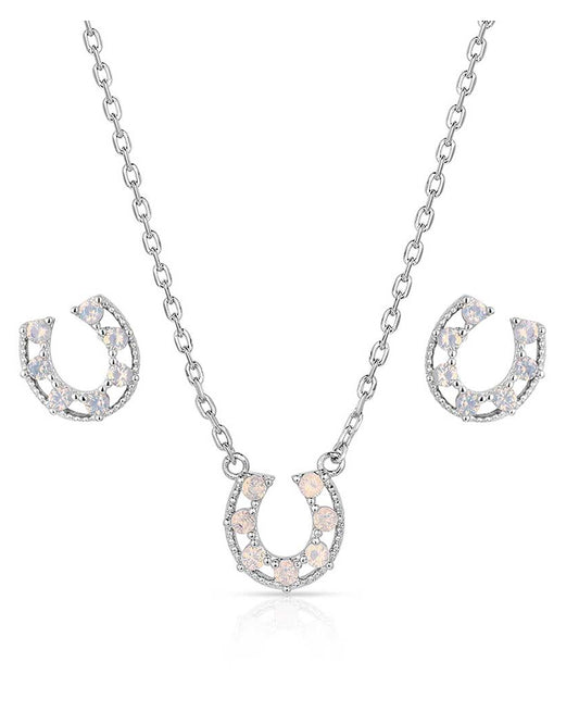 Women's Delicate Glamour Horseshoe Jewelry Set