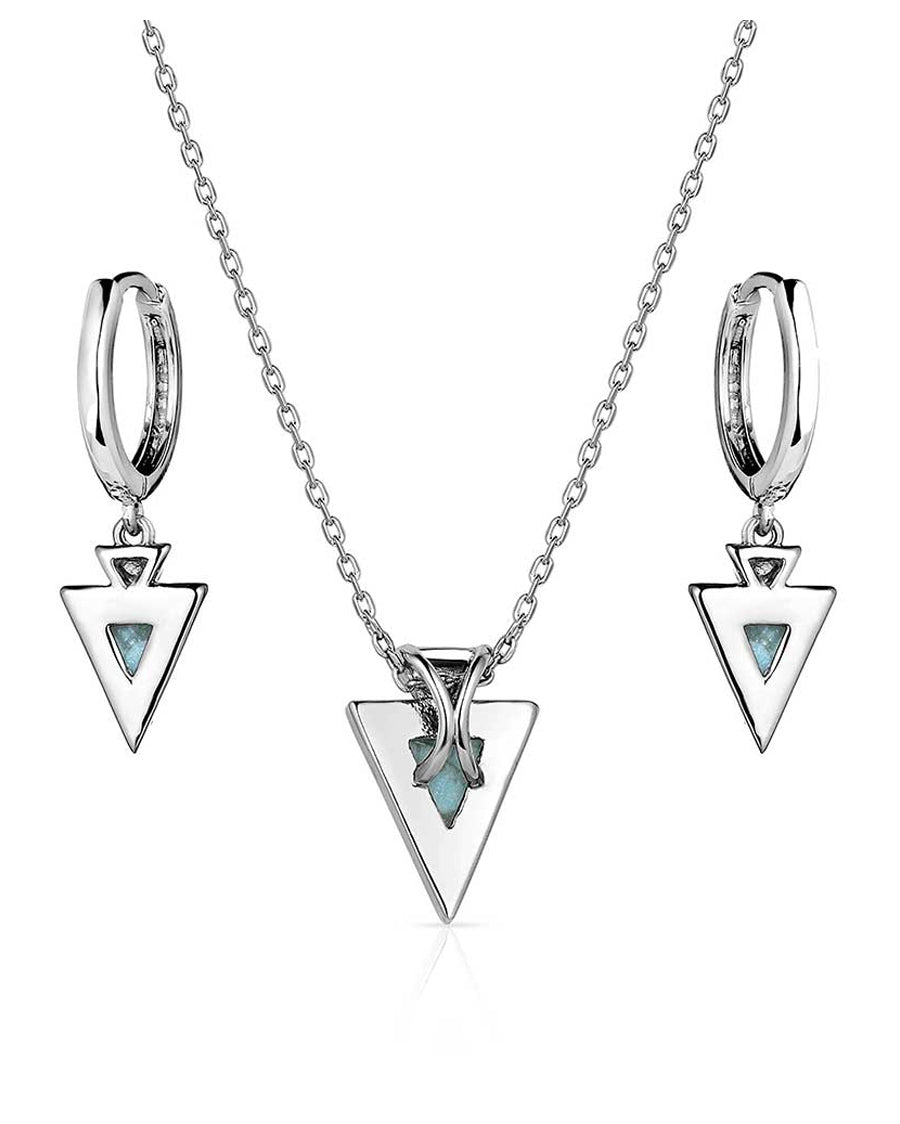 Women's Pointed Path Turquoise Jewelry Set